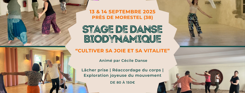 Stage Mouvement et Danse biodynamique "Cultiver sa joie et sa vitalité"
