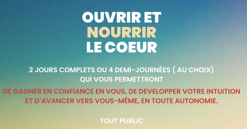 Stage nourrir le coeur+ Hypnose et Clairvoyance