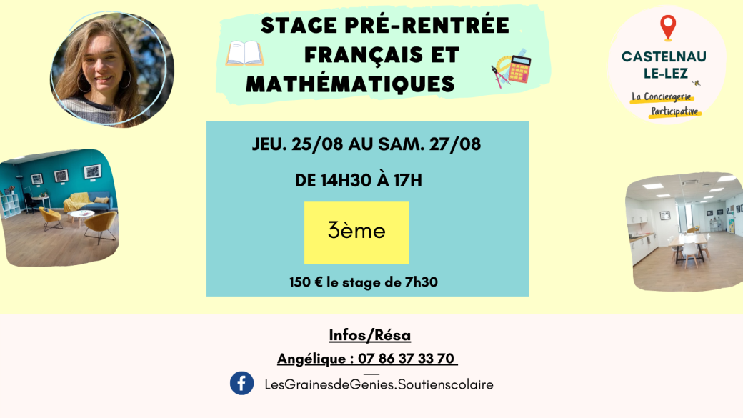 Stage pré-rentrée 3ème vers la 2nde Montpellier
