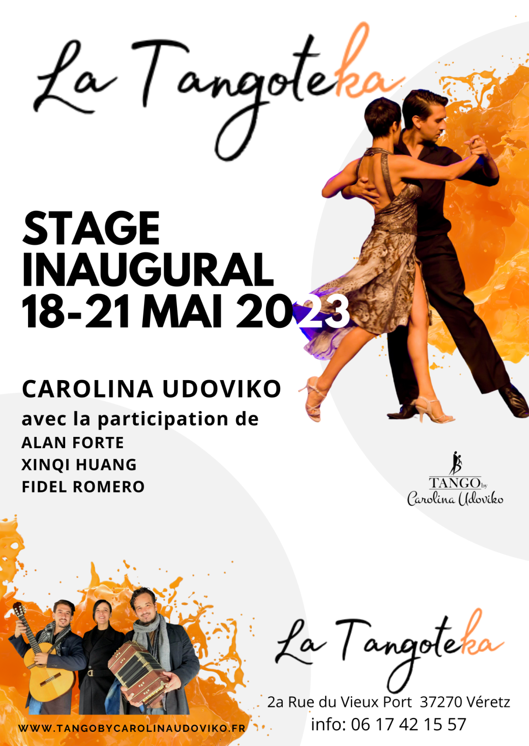 Stage Tango Argentin - Véretz (37) -  Mai 2023 - Inauguration LA  TANGOTEKA