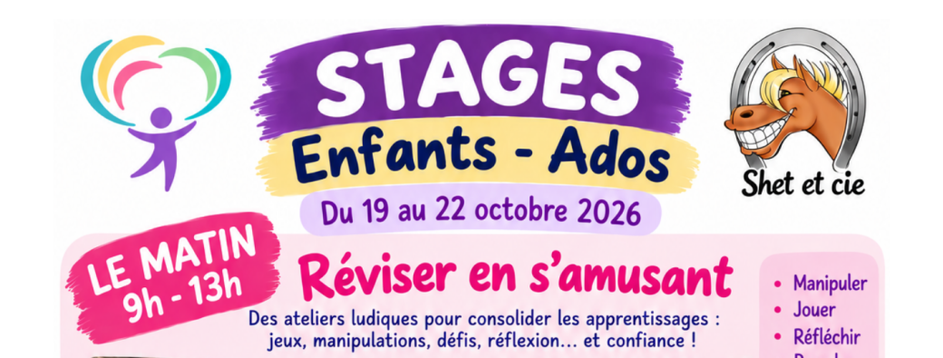Stages "Apprendre en s'amusant" des vacances de la Toussaint 