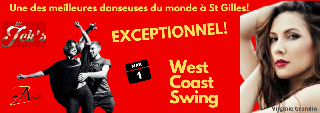 stage WEST COAST SWING avec Virginie Grondin au Jek's St Gilles