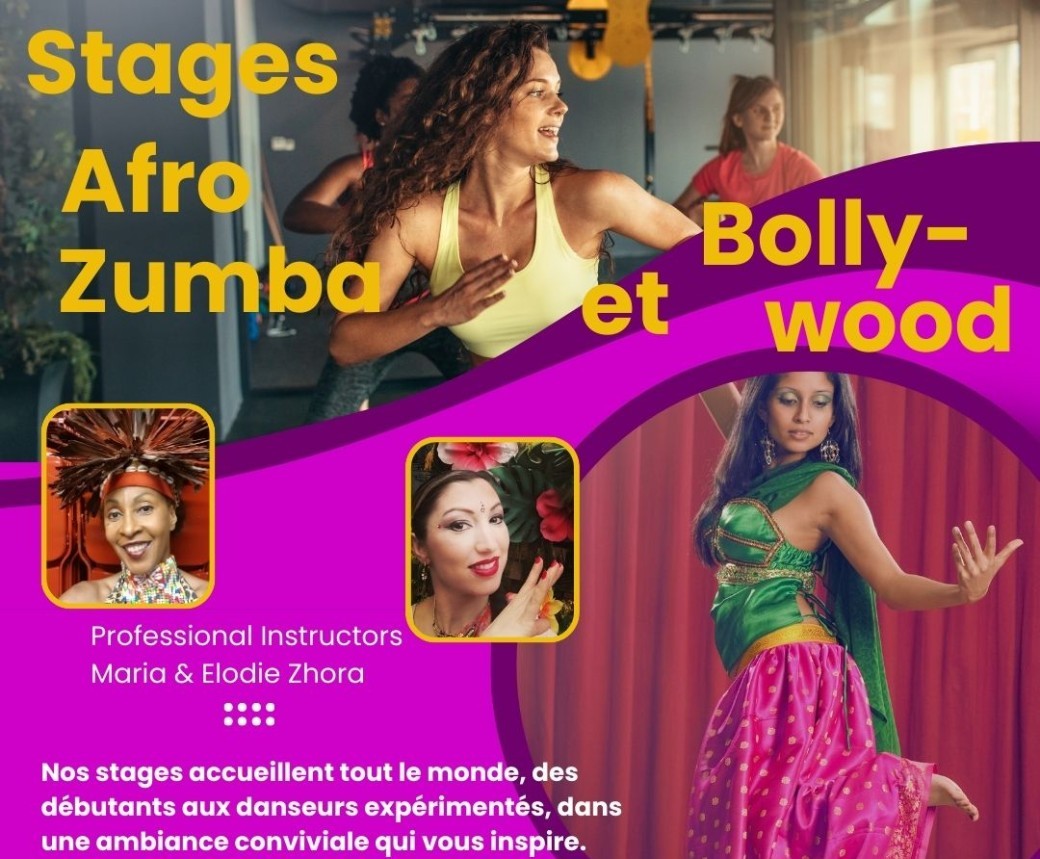 Stages Afro-Zumba et Bollywood
