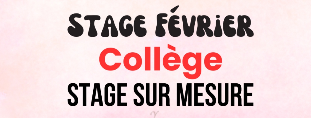 Stages COLLEGE & PRIMAIRE toutes Matières Février