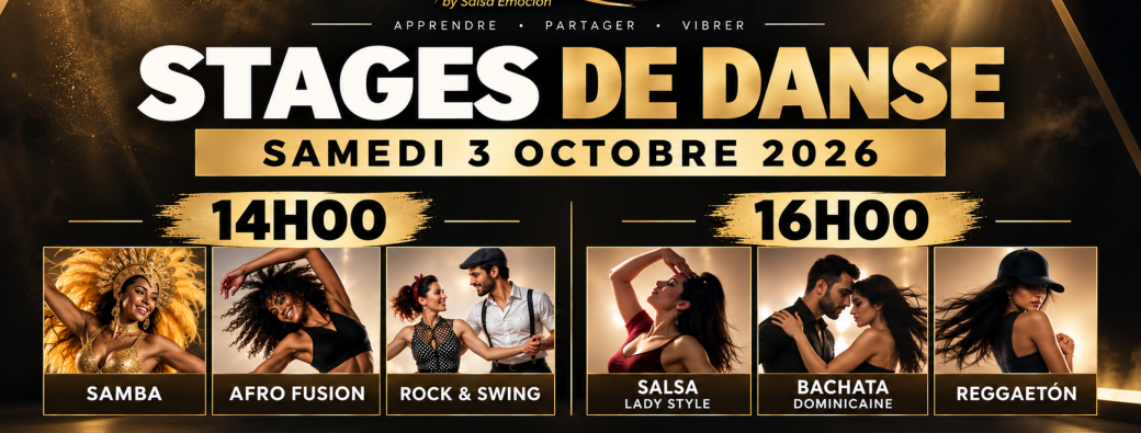 Stages de danse au Studio 16 | Samba • Afro • Rock • Salsa • Bachata • Reggaetón