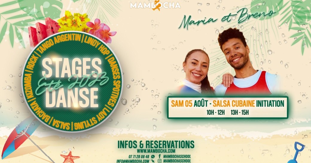 Stages d'été 2023 - Salsa Cubaine Initiation - 5 Août