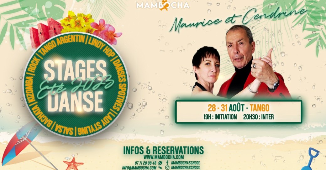 Stages d'été 2023 - Tango Argentin - 28 au 31 Août