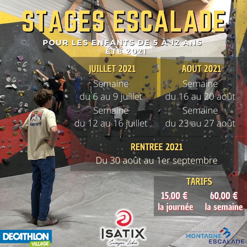 Stages Escalade été 2021
