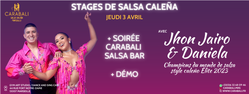 Stages salsa caleña Jhon Jairo & Daniela + soirée Carabali Salsa Bar