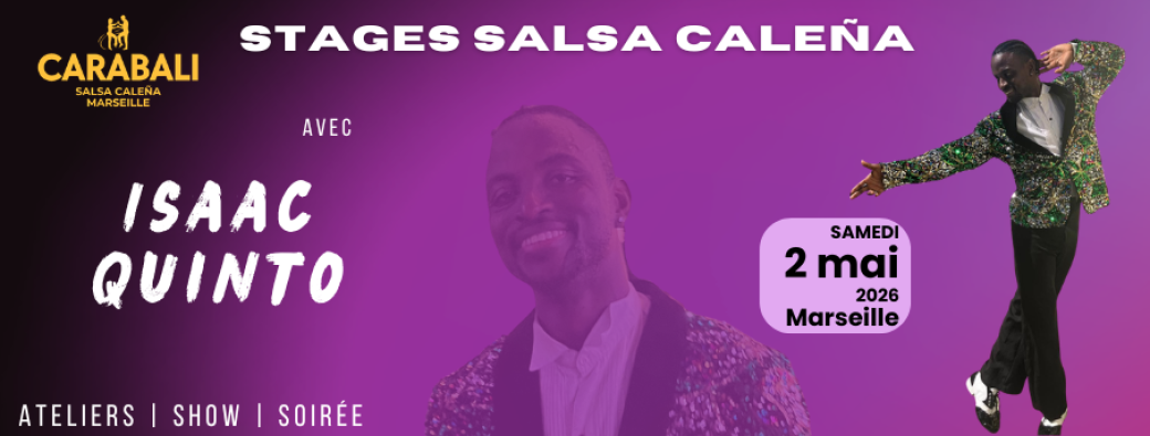 Stages salsa caleña avec Isaac Quinto à Marseille le 2 mai 2026