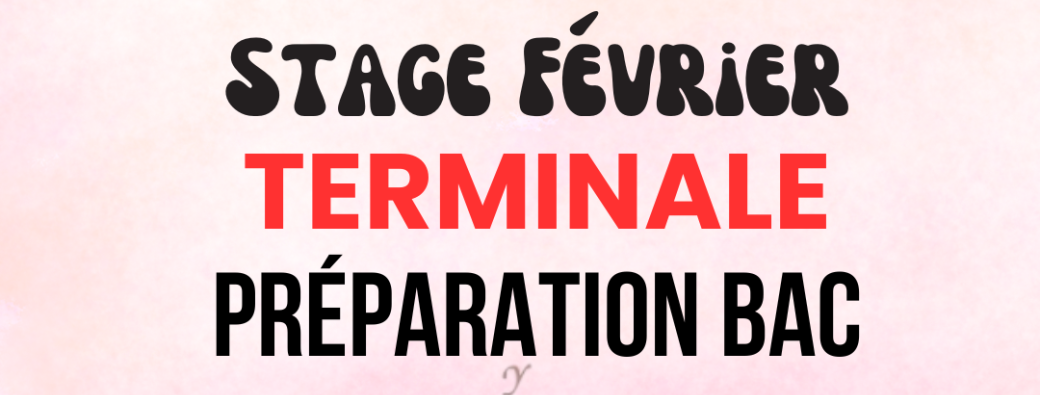 Stages  SVT TERMINALE Février (à la carte)