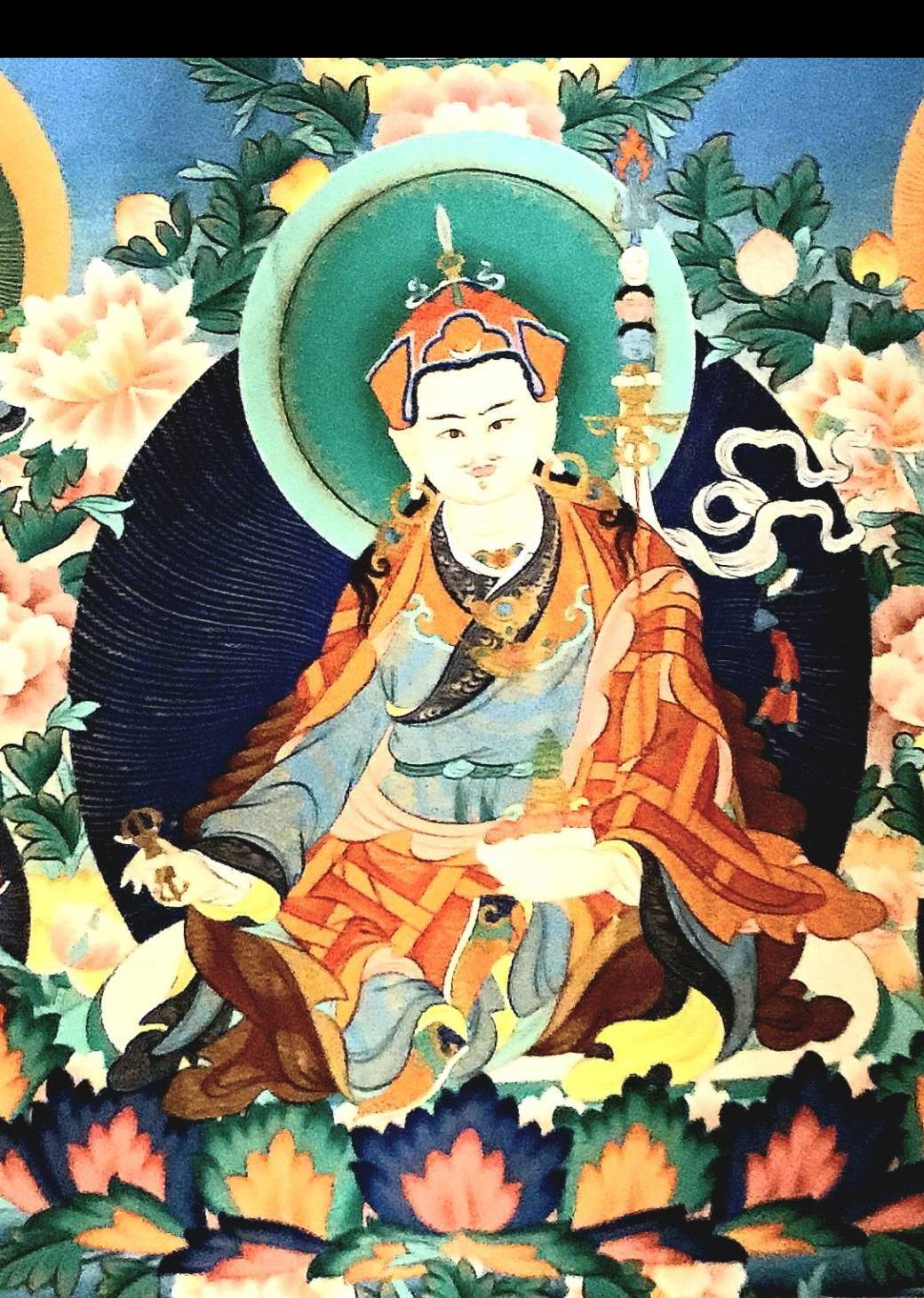 Statues de Padmasambhava, Manjoushri, Vajrapani 