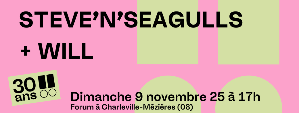 Steve'n'Seagulls + Will / Dim. 9 novembre 25 / Forum de Charleville-Mézières