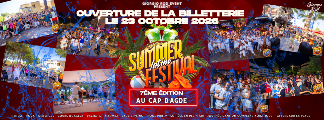 Summer Latino Festival 2027 - 7ème Édition du 21 au 28 août 2027 au Cap d'Agde