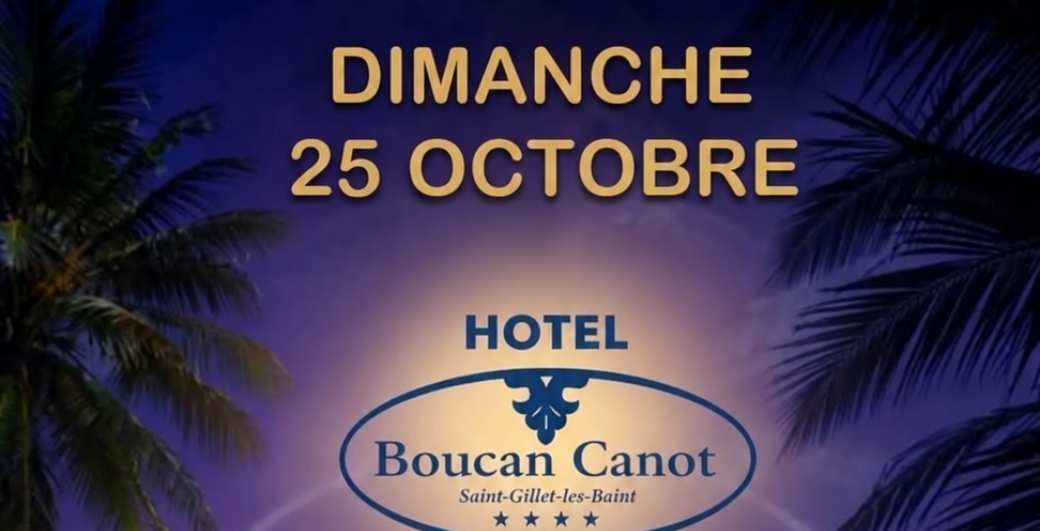Sunset SBK hotel boucan canot DIMANCHE 25 OCT. de 17h à 21h