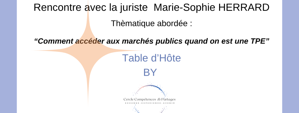 Table d'Hôte : Comment accéder aux marchés publics quand on est une TPE ?