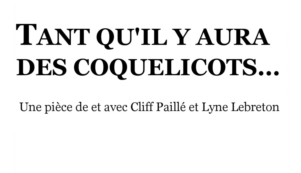 Tant qu'il y aura des coquelicots de Cliff Paillé