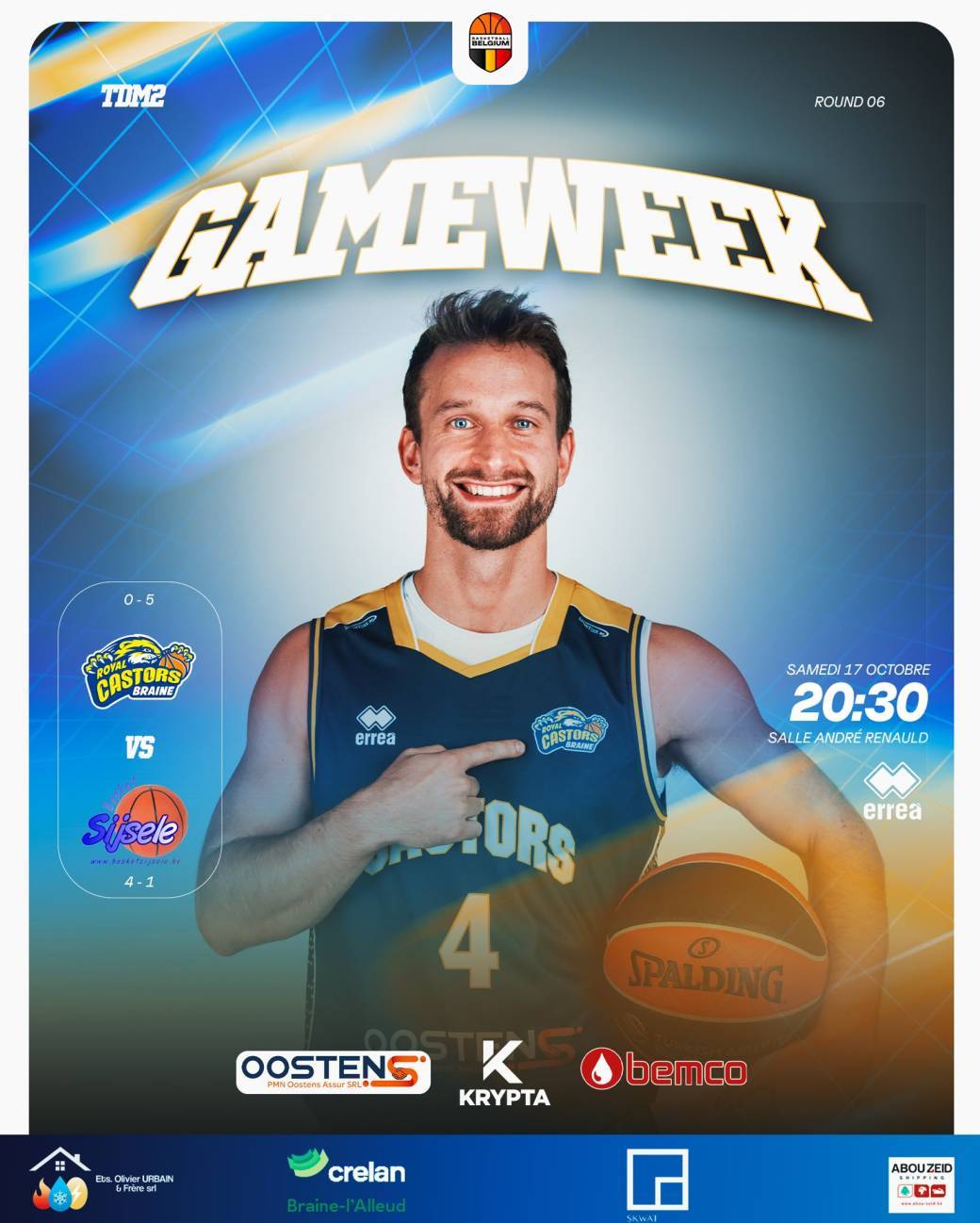 TDM2 Men ROYAL CASTORS BRAINE - BASKET SIJSELE