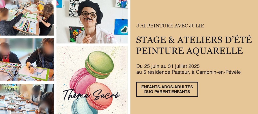 Été 2025 - Stage et Ateliers de Peinture aquarelle 