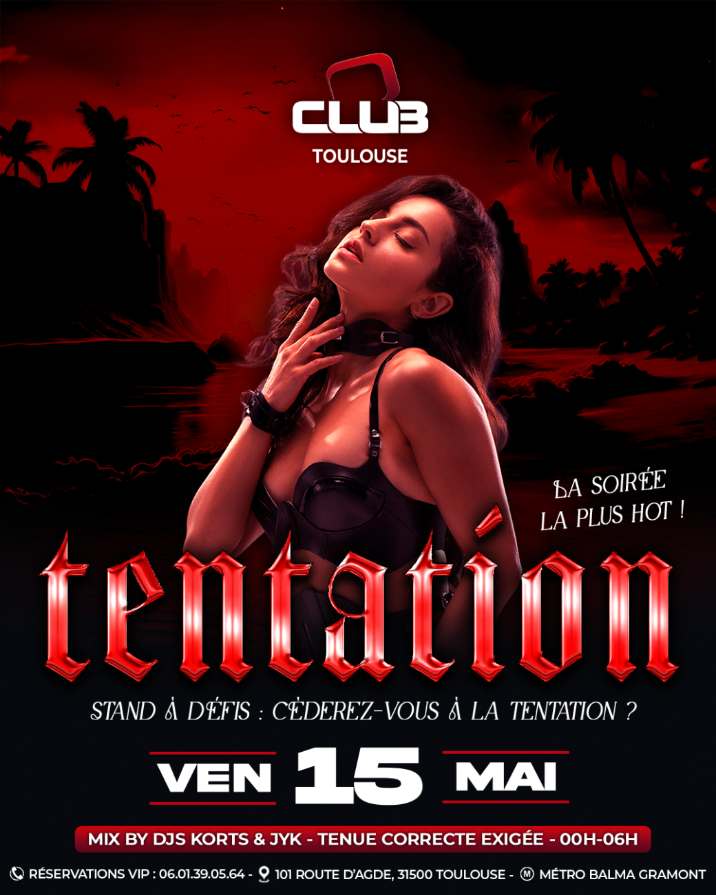TENTATION - BILLETTERIE (FREE PASS 00H-01H)