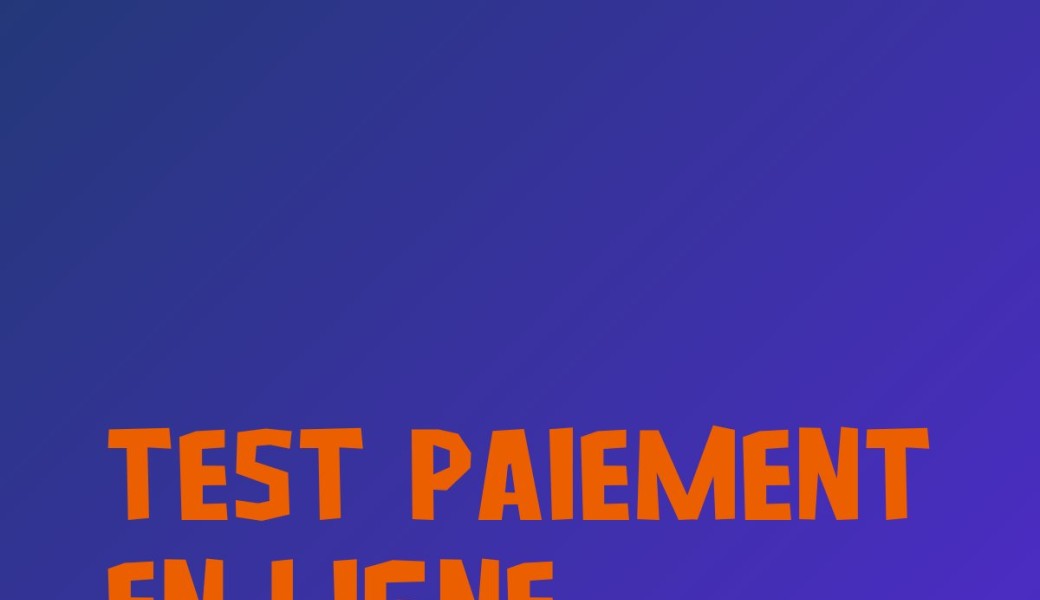 TEST PAIEMENT EN LIGNE LVDP BILLETWEB