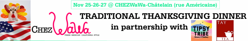 Thanksgiving Dinners 2026 @ CHEZWaWa-Châtelain