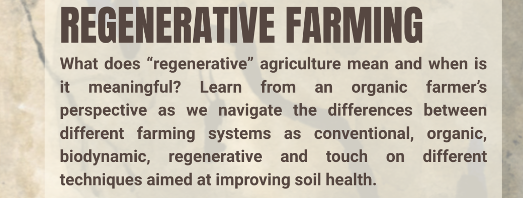 THE SOIL SESSIONS : Regenerative Farming [ONLINE]