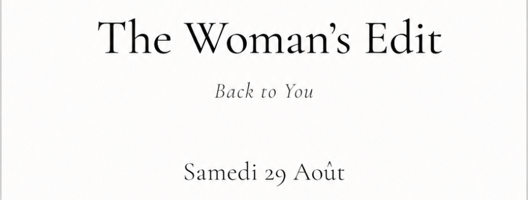 The Woman's Edit - Back to You.