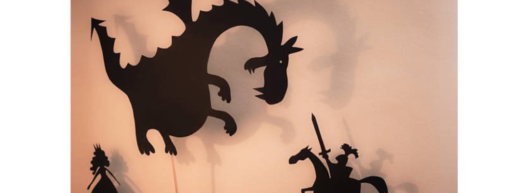 Théâtre d'ombres : chevaliers et dragons