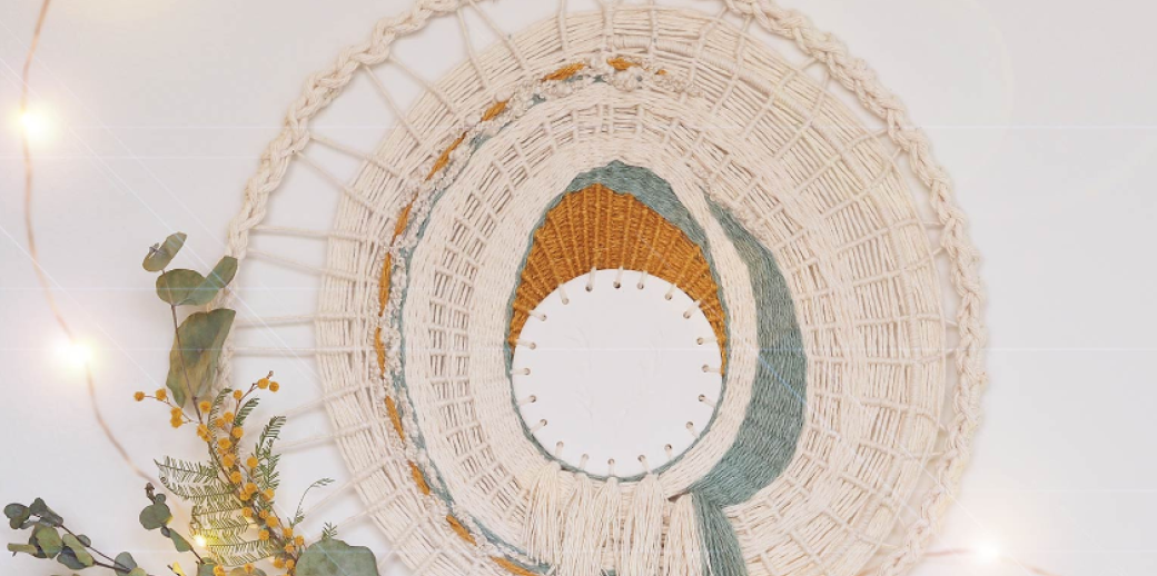 Tissage mural rond
