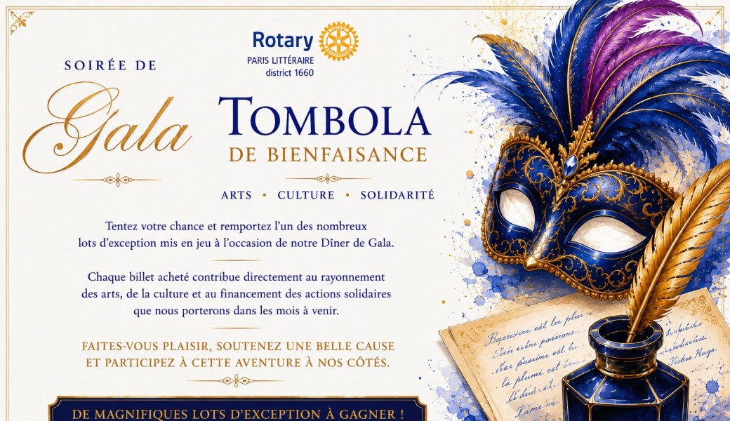 Tombola - Diner Gala Rotary Paris Littéraire 
