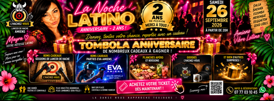 TOMBOLA  FETE D'ANNIVERSAIRE 