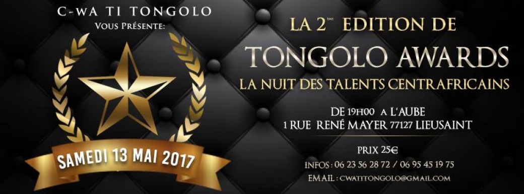 Tongolo Awards, la nuit des talents Centrafricains