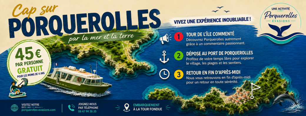 Tour de l'île de Porquerolles