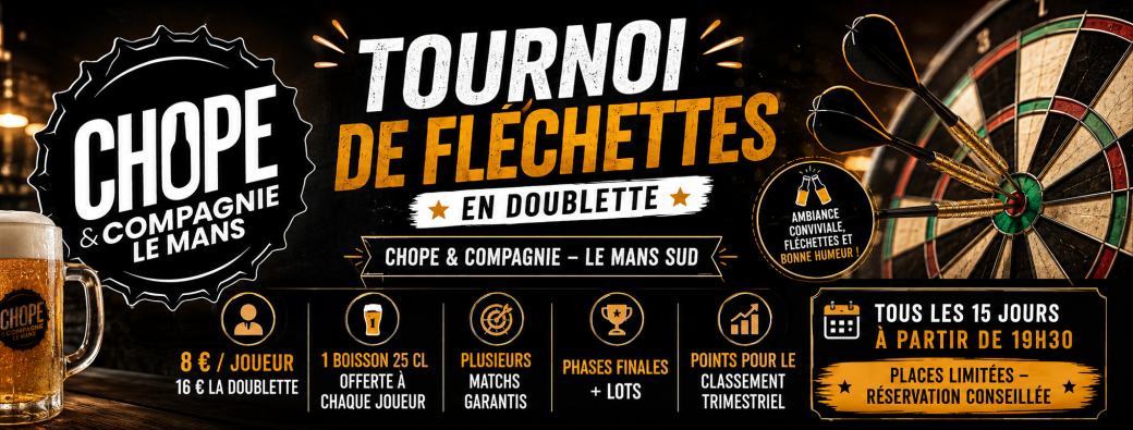 Tournoi de Fléchettes - Doublette 