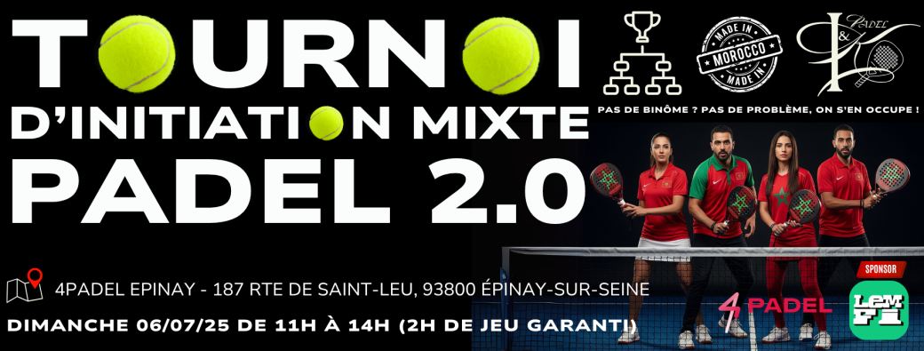 Tournoi d'Initiation Padel 2.0