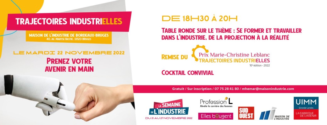 Table ronde : Se former et travailler dans l'Industrie - Remise du Prix Marie-Christine LEBLANC