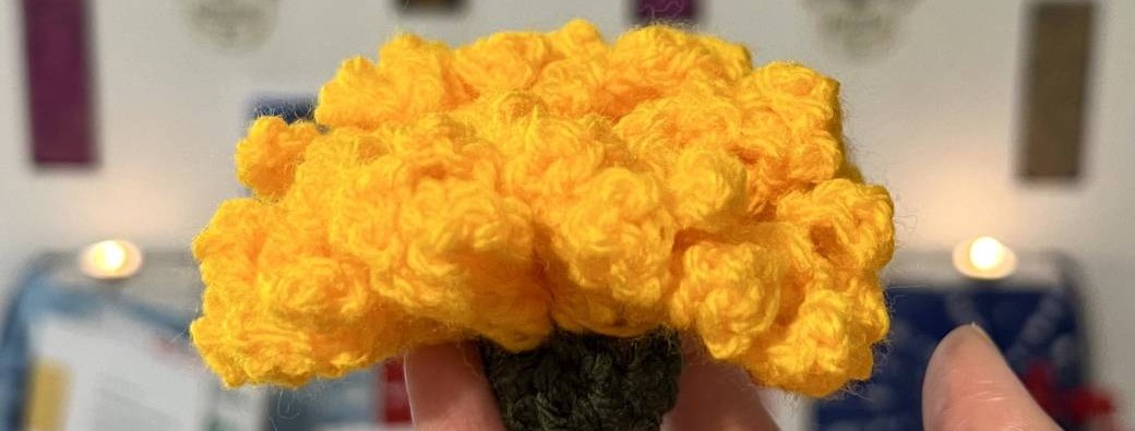Tricotez votre  fleur de Cempasúchil !