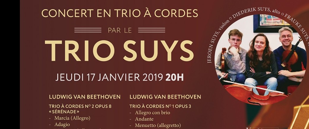 Concert en trio à cordes par le TRIO SUYS