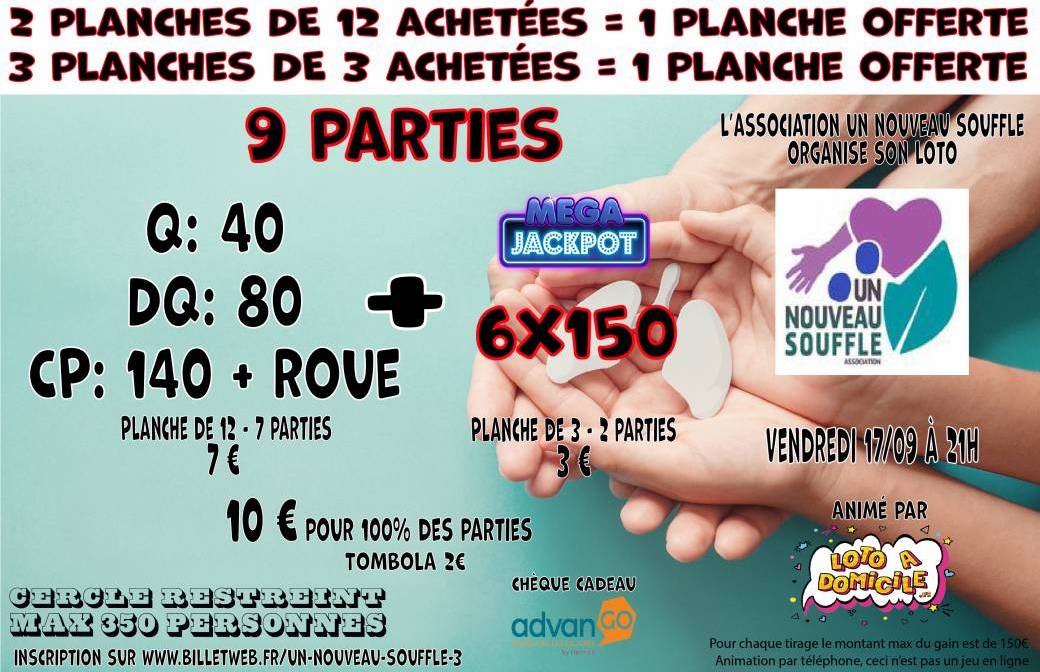Loto du Vendredi 17 Septembre 2021 - Un Nouveau Souffle