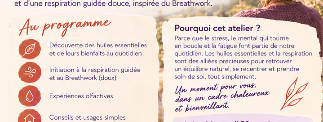 Une parenthèse pour soi — Huiles essentielles & respiration