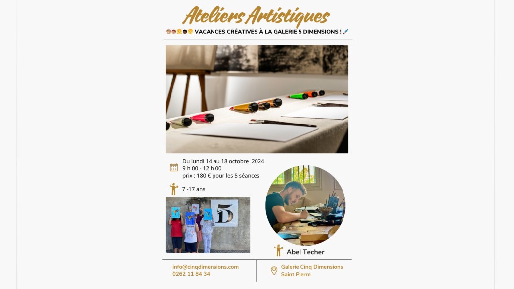 Vacances créatives à la Galerie 5 Dimension !