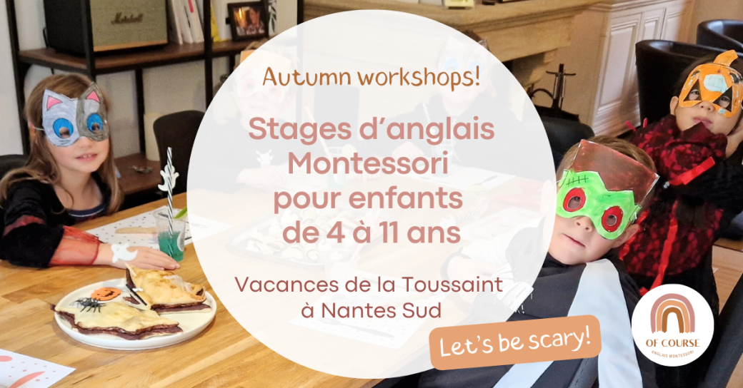 Vacances de la Toussaint à Nantes : Stages d'anglais pour enfants (4-6 ans et 7-11 ans)