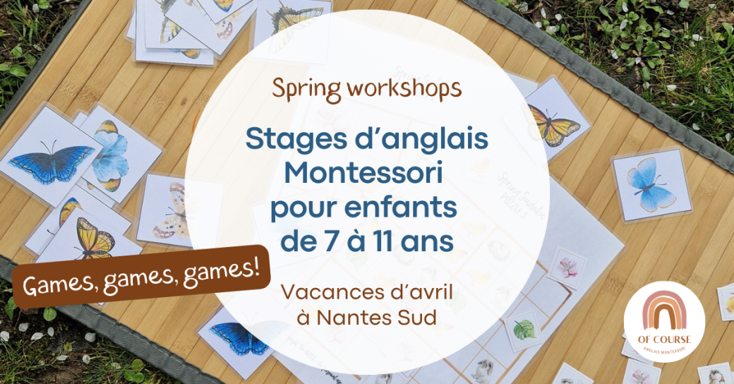 Vacances de Pâques - avril à Nantes - Stages d'anglais pour enfants de 7 à 11 ans