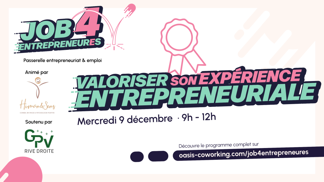 Valoriser son expérience entrepreneuriale 09-12 - JOB4ENTREPRENEURES