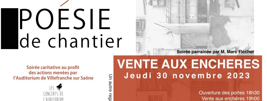 Vente aux enchères "Poésie de Chantier"