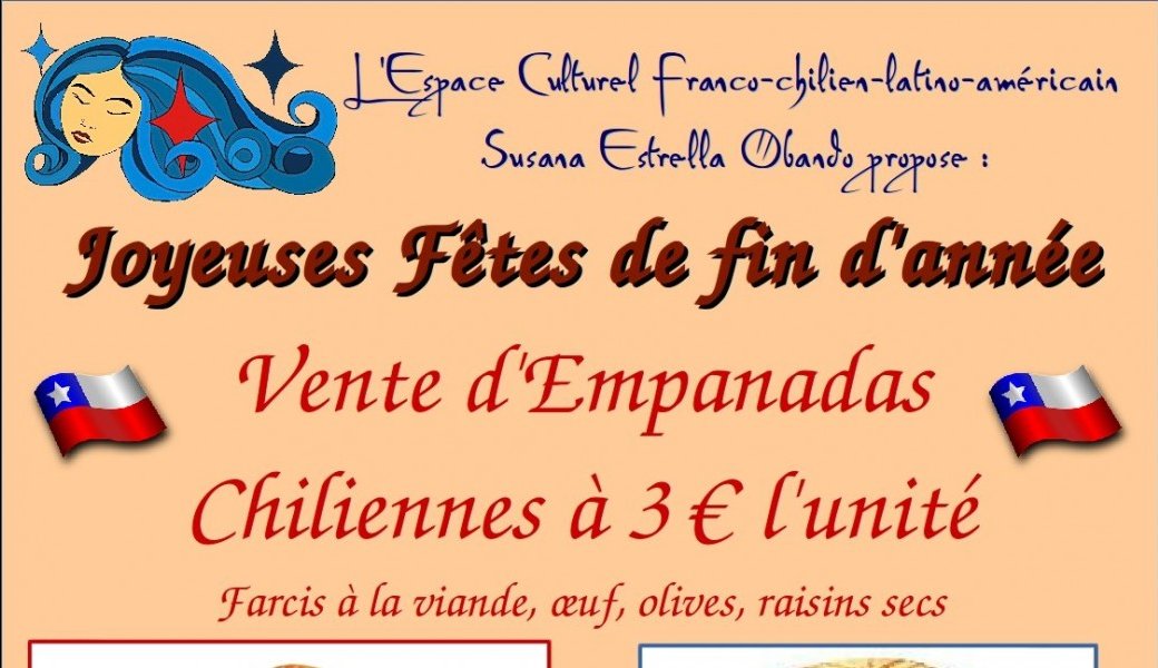 Vente d'empanadas et gâteau aux mille feuilles chilien