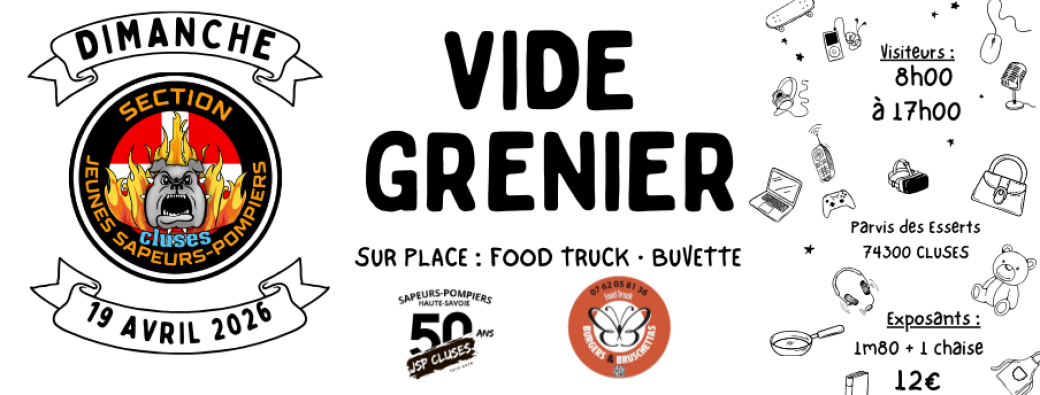 VIDE GRENIER DES JEUNES SAPEURS POMPIERS DE CLUSES