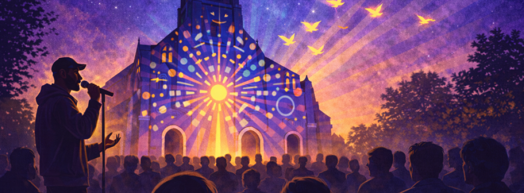 Vidéo-mapping : Liberté de penser - Cie Ardestop - Par Coeur et Par Mots / CLEA+