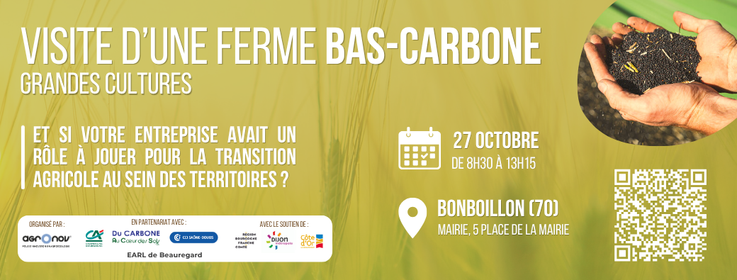 Visite d’une ferme engagée dans la transition agricole bas carbone